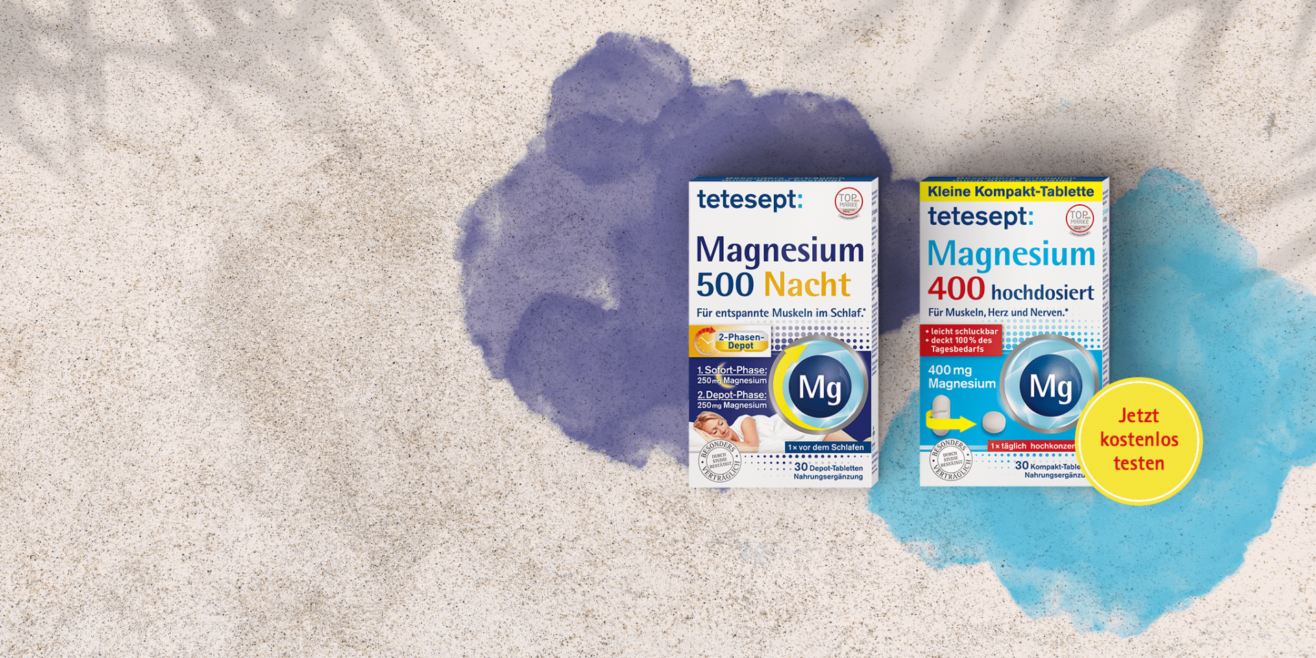 Produkttester-Aktion – tetesept Magnesium 400 hochdosiert + Magnesium 500 Nacht